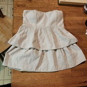 Ruffled Layered Strapless Tank Top